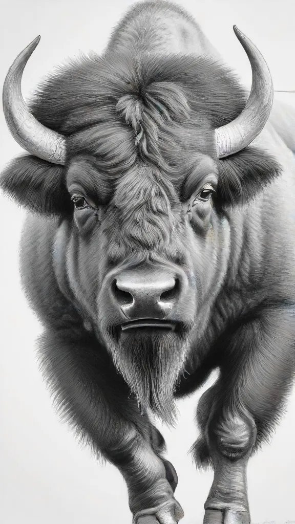 Bison Drawing Sketch Picture