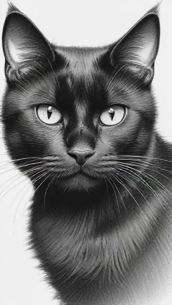Black Cat Drawing Easy Sketch