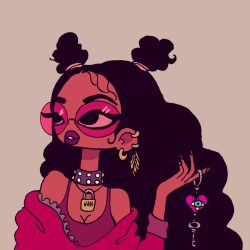 Black Girl Aesthetic Drawing