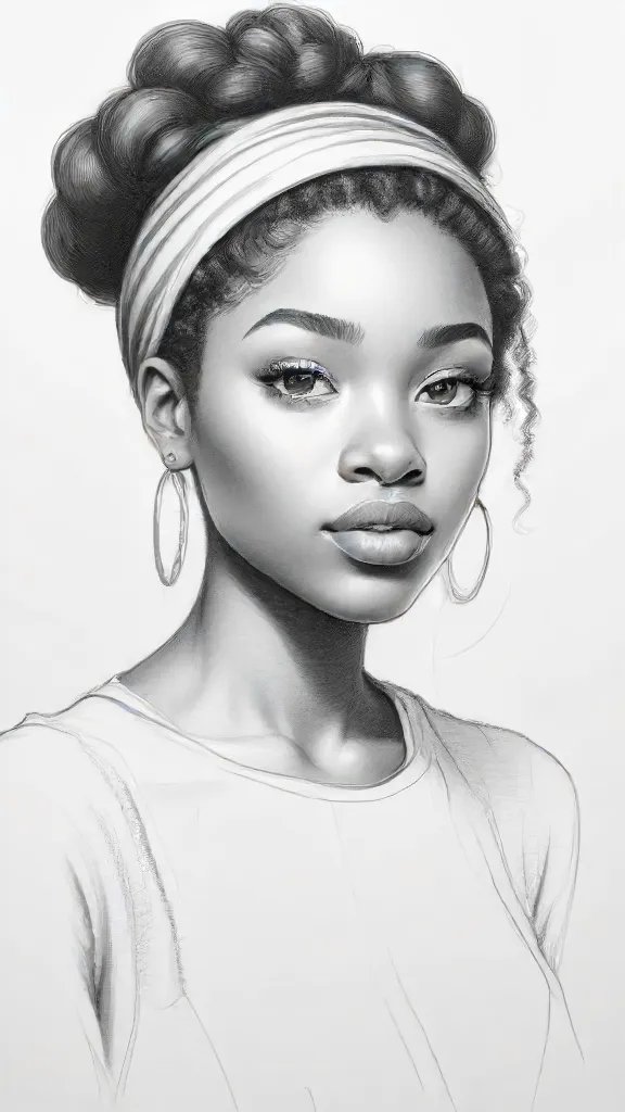 Black Girl Aesthetic Drawing Easy Sketch