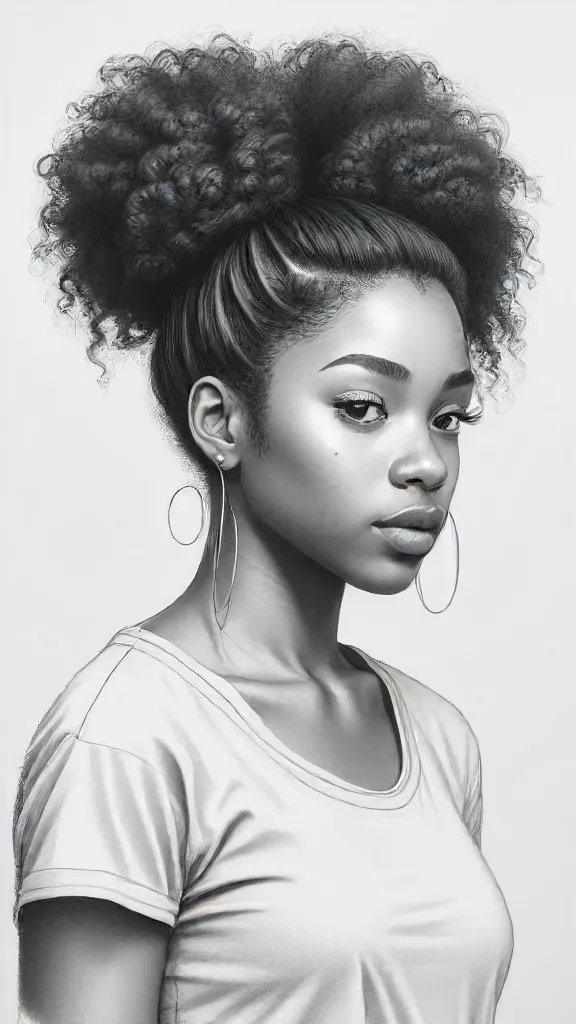 Black Girl Aesthetic Drawing Sketch Photo