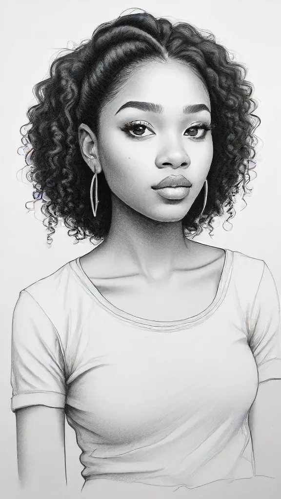 Black Girl Aesthetic Drawing Sketch Picture