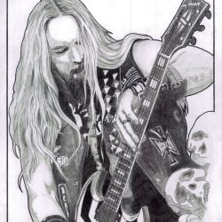 Black Label Society Drawing Artistic Sketching