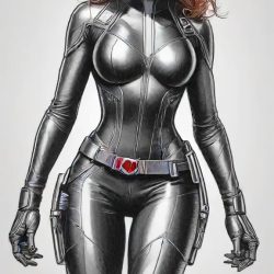 Black Widow Marvel Drawing Sketch Photo