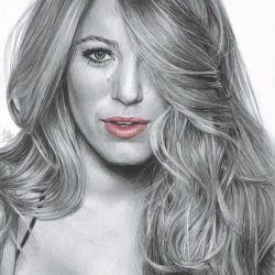 Blake Lively Drawing Amazing Sketch