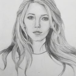 Blake Lively Drawing Hand drawn Sketch