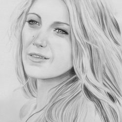 Blake Lively Drawing Sketch