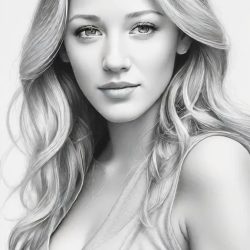 Blake Lively Drawing Sketch Image