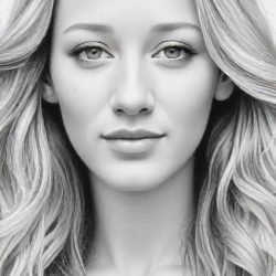 Blake Lively Drawing Sketch Photo