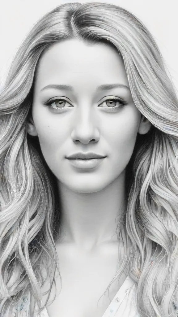 Blake Lively Drawing Sketch Photo