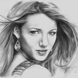 Blake Lively Drawing Stunning Sketch