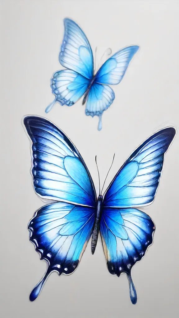 Blue Butterfly Drawing Sketch Picture