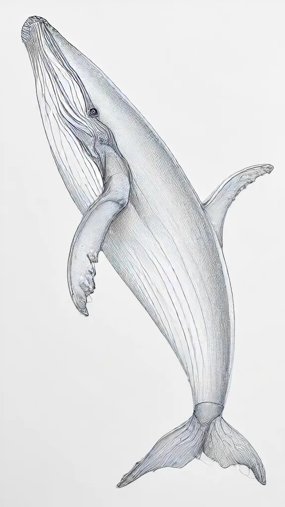 Blue Whale Drawing Art Sketch Image