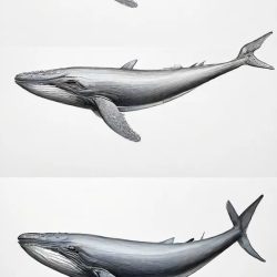 Blue Whale Drawing Sketch Photo