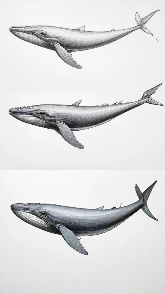 Blue Whale Drawing Sketch Photo
