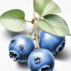 Blueberries Drawing Art Sketch Image