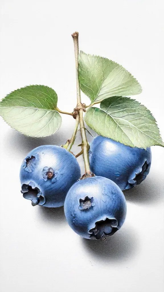 Blueberries Drawing Art Sketch Image