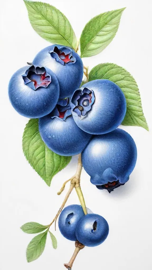 Blueberries Drawing Sketch Image
