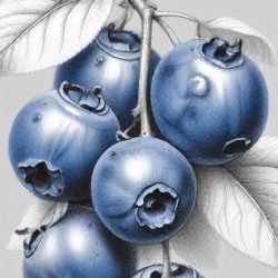 Blueberries Drawing Sketch Picture