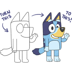 Bluey Drawing Amazing Sketch