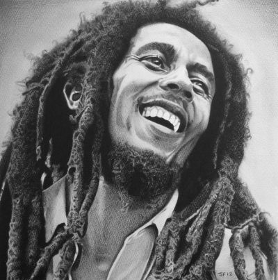 Bob Marley, Reggae Legend, Peace Advocate, Musical Genius, Jamaican Icon Drawing