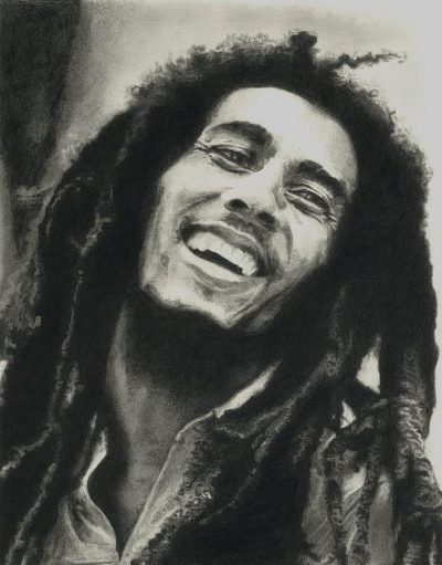 Bob Marley, Reggae Legend, Peace Advocate, Musical Genius, Jamaican Icon Drawing