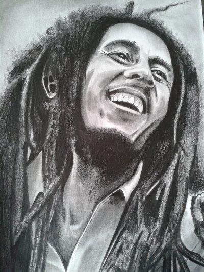 Bob Marley, Reggae Legend, Peace Advocate, Musical Genius, Jamaican Icon Drawing