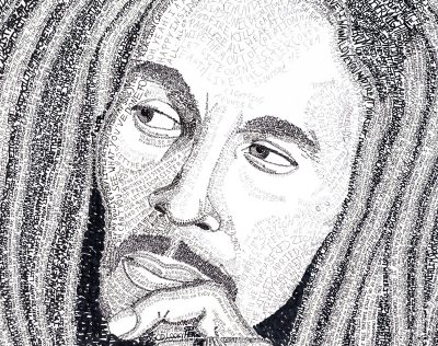 Bob Marley, Reggae Legend, Peace Advocate, Musical Genius, Jamaican Icon Drawing