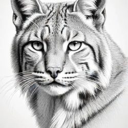 Bobcat Drawing Sketch Image