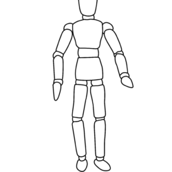 Body Outline Drawing Modern Sketch