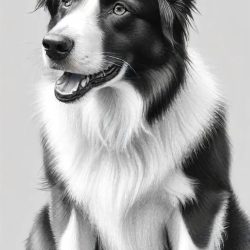 Border Collie Drawing Easy Sketch