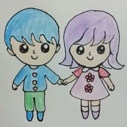 Boy and Girl Drawing