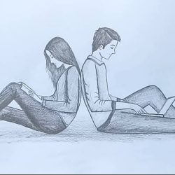 Boy and Girl Drawing Professional Artwork