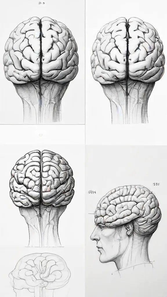 Brain Simple Drawing Art Sketch Image