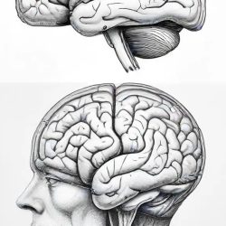 Brain Simple Drawing Sketch Image