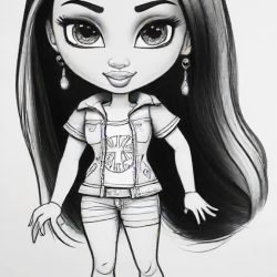 Bratz Doll Drawing Art Sketch Image