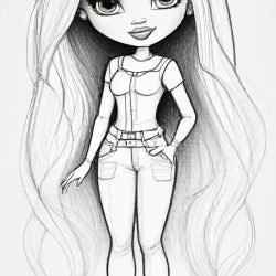 Bratz Doll Drawing Sketch Photo