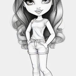 Bratz Doll Drawing Sketch Picture