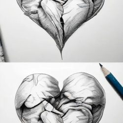 Broken Heart Drawing Art Sketch Image