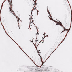 Broken Heart Drawing Hand Drawn