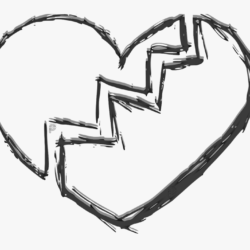 Broken Heart Drawing Modern Sketch