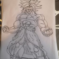 Broly Drawing Intricate Artwork