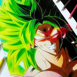 Broly Drawing Modern Sketch