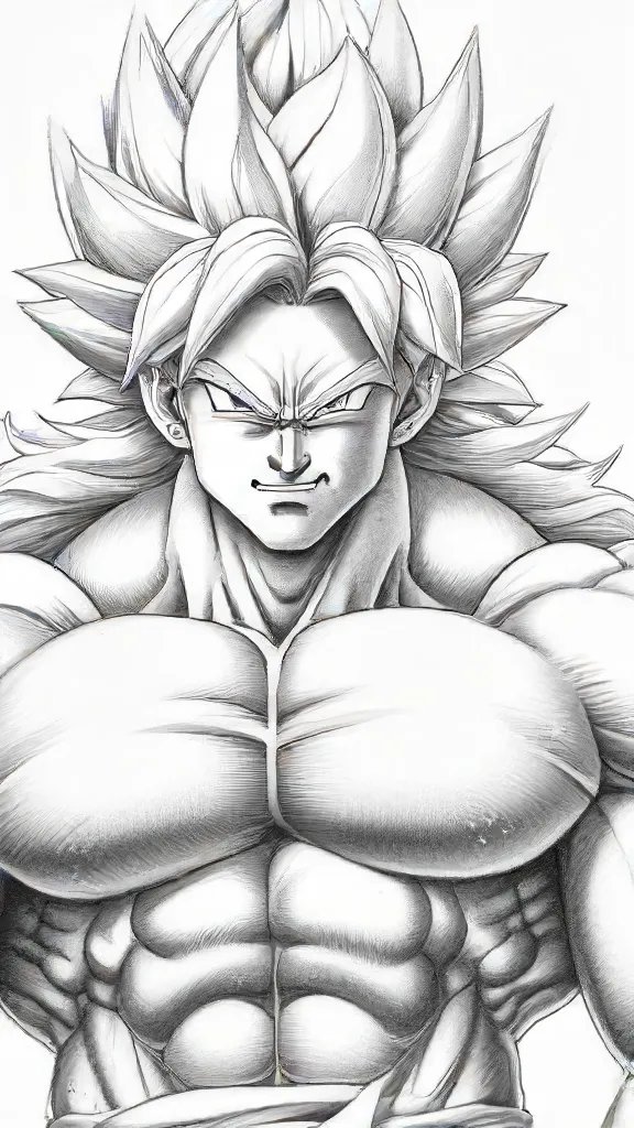 Broly Drawing Sketch Photo