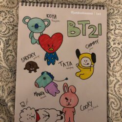 Bt21 Drawing Intricate Artwork