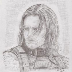 Bucky Barnes Drawing Artistic Sketching