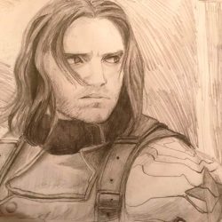 Bucky Barnes Drawing Hand drawn Sketch