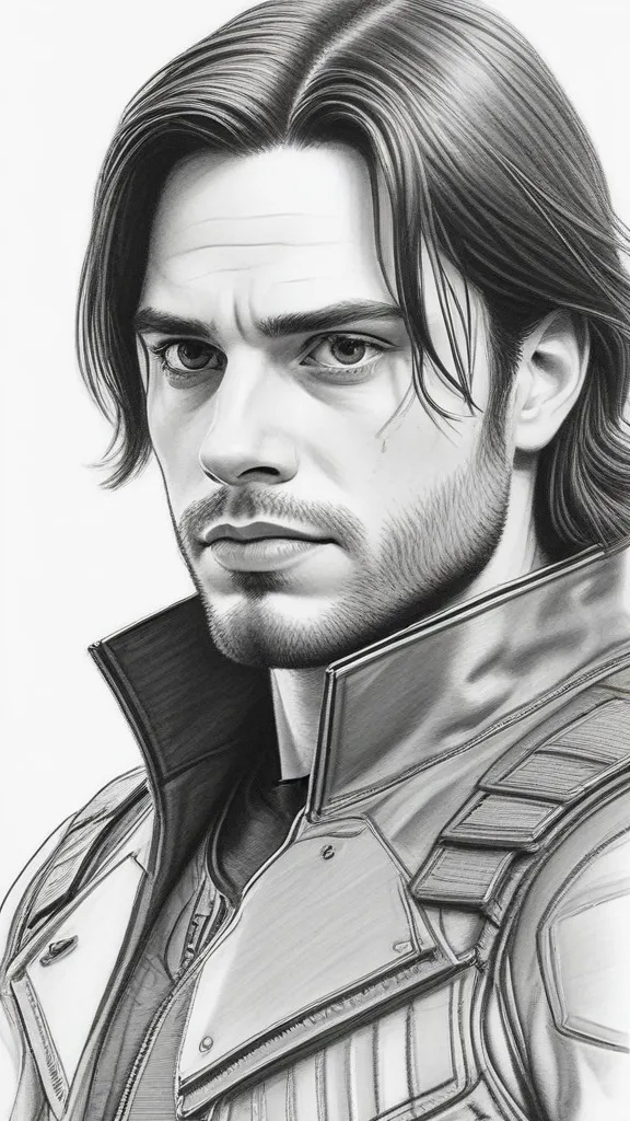 Bucky Barnes Drawing Sketch Picture