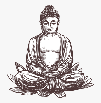 Buddha, Enlightenment, Peace, Mindfulness, Compassion Drawing