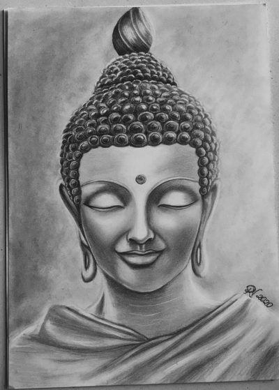 Buddha, Serenity, Compassion, Enlightenment, Mindfulness Drawing